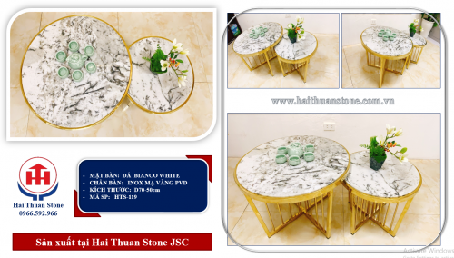 Bàn trà mặt đá HTS-119