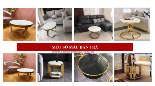 Bàn trà mặt đá HTS-122