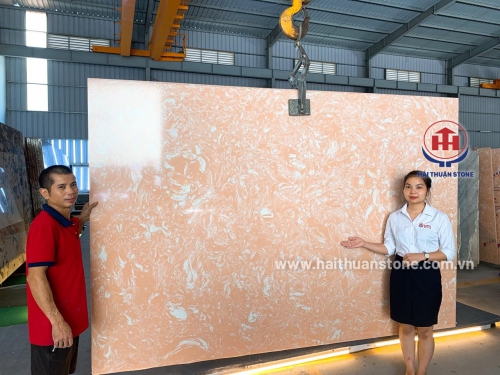 Đá nhân tạo Poca hoa hồng trắng