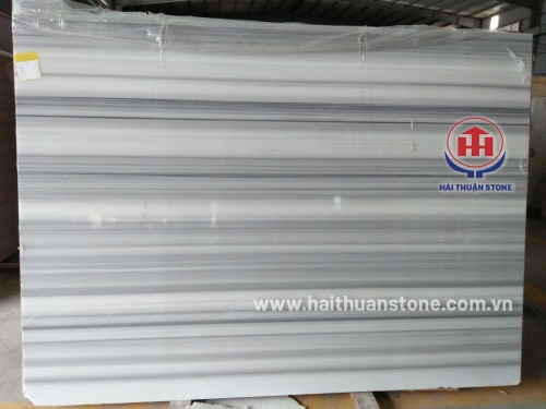 Đá Marble vân gỗ trắng ngang