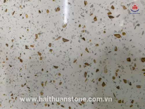 Đá nhân tạo Safia trắng ánh vàng