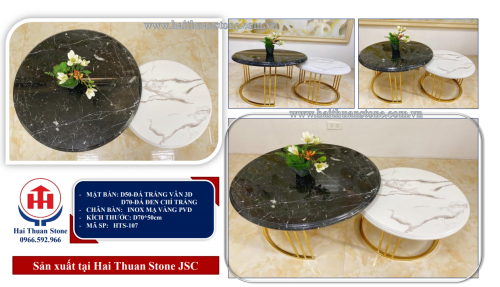 Bàn trà mặt đá HTS-107