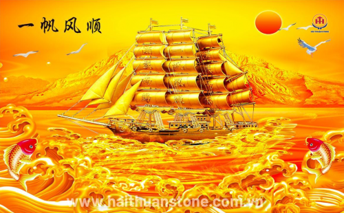 Tranh Đá Phong Thủy Kim Tiền HTS 010