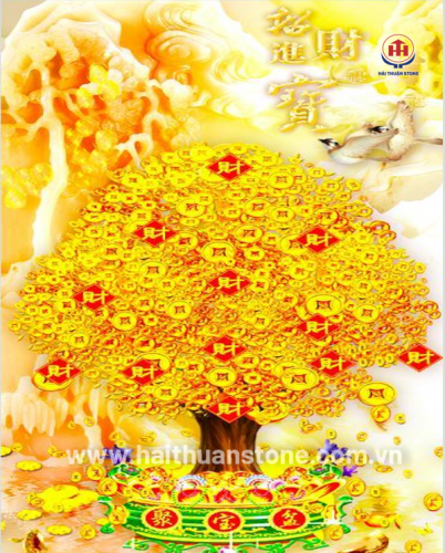 Tranh Đá Phong Thủy Kim Tiền HTS 001