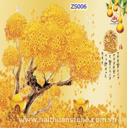 Tranh Đá Phong Thủy Kim Tiền HTS 007