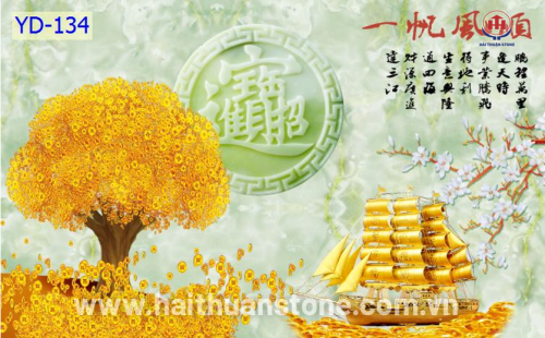Tranh Đá Phong Thủy Kim Tiền HTS 009