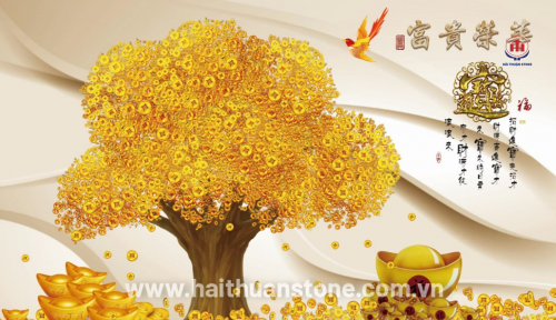 Tranh Đá Phong Thủy Kim Tiền HTS 012