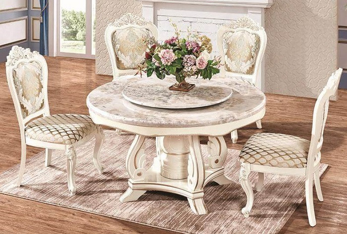 Bàn ăn đá marble – sang trọng và hiện đại